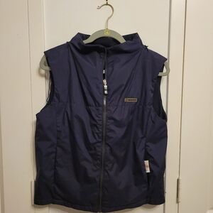 Women's Navy Vest With Hood M